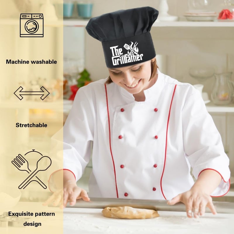 ZBBFSCSB Funny Chef Hat, Adjustable Cooking Hat for Man, Christmas for Men Husband Grandpa Brother - Image 3
